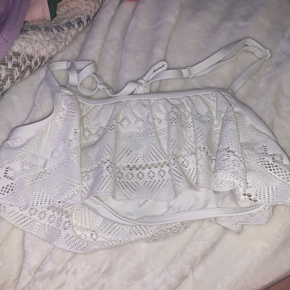 White Roxy Bikini Top